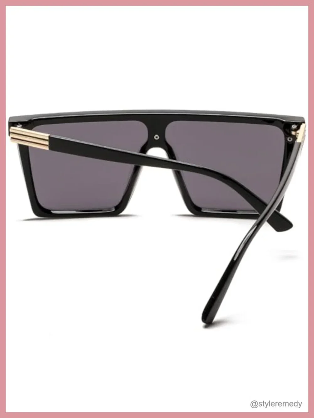 Oversized Square Sunglasses Flat Top Trendy UV400 Protection